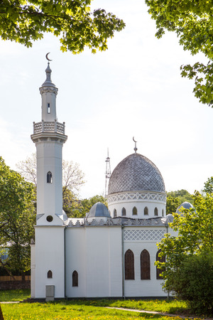 KAUNAS, LITHUANIA - MAY 10, 2016: Vytautas the Great Mosque built in 1930 in commemoration of the 500th death anniversary of Vytautas the Great, who is credited for settling Lipka Tatars in Lithuaniaのeditorial素材