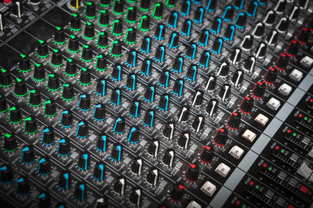 Audio mixer panel buttons