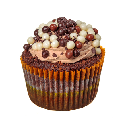 Cupcake isolated over white backgroundの写真素材