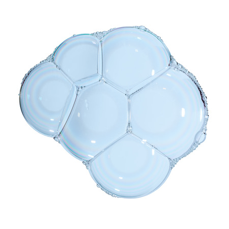 Bubbles isolated over white backgroundの写真素材