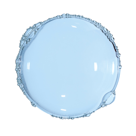 Foam bubble isolated over white backgroundの写真素材