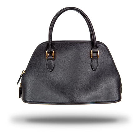 Woman's bag isolated dropping shadow on white surfaceの写真素材