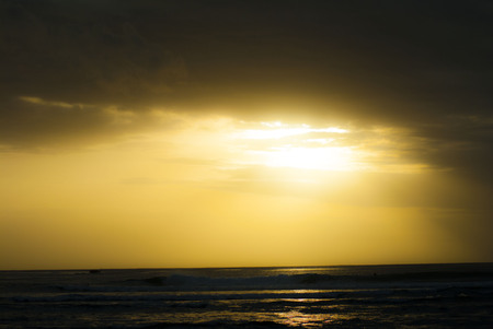sunset in the seaの写真素材