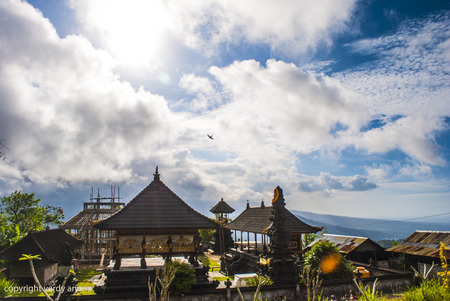 house in bali templeの写真素材
