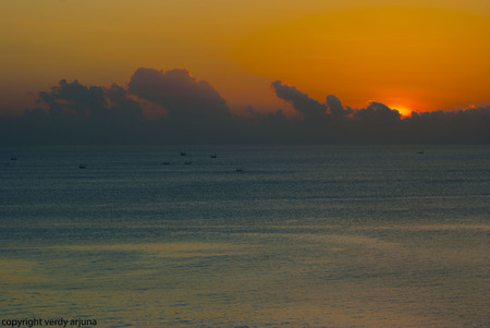 Sky in the seaの写真素材