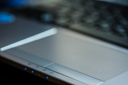Close-up of laptop's touch pad