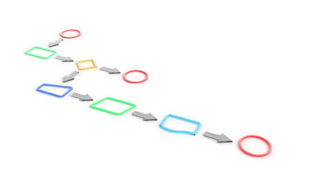 Simple flow chart example with common symbols
