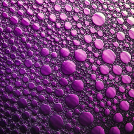 Abstract purple bubbles background. Colored foam macro texture.の写真素材