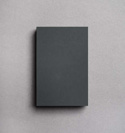 Blank gray business card. Mockup for branding identity. top view.の写真素材