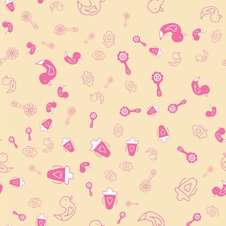 Beautiful rattle, great design for any purposes. Happy family set. Vector icon. Isolated background.のイラスト素材