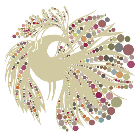 bird silhouette on whiteのイラスト素材