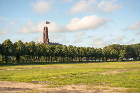 View on building Red Elephant in The Hague, seen from Malieveldのeditorial素材