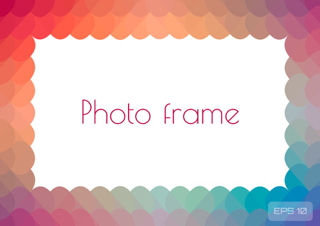 Multicolored rainbow bright photo frame for your photosの写真素材