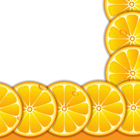 Background with orange slicesのイラスト素材