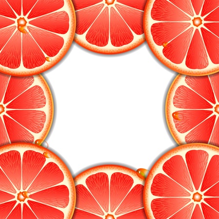 Background with grapefruit slices のイラスト素材