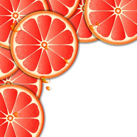 Background with grapefruit slices のイラスト素材