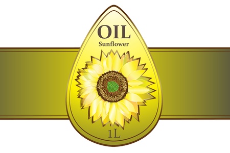 Design labels sunflower oilのイラスト素材