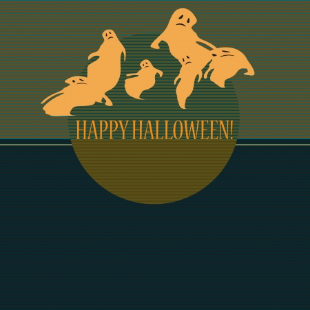 Halloween with ghosts  Can be used as card, background and poster のイラスト素材