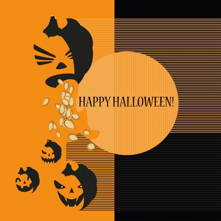 Halloween with pumpkins  Can be used as card, background and poster  のイラスト素材