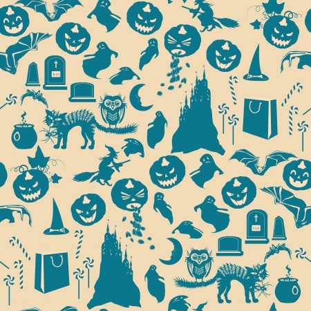 Halloween seamless pattern のイラスト素材