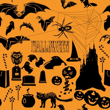 Halloween seamless pattern のイラスト素材
