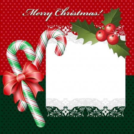 Christmas background with candies and ribbonのイラスト素材