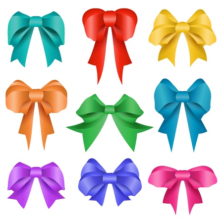 Different colors bow collectionのイラスト素材