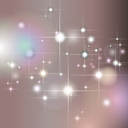 Beautiful abstract geometric background with glittering stars and light diffractionのイラスト素材