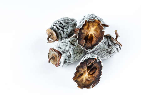 Dried persimmon on a white background. Healthy dietの写真素材