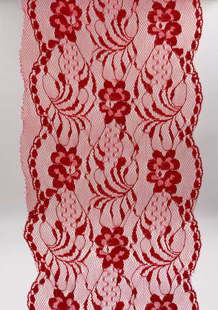 Vertical seamless lace on a white background. high quality photoの写真素材