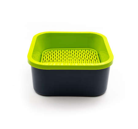 microgreens of radish, peas and watercress in black containers, grow microgreens at home, set for microgreens growing. high quality photoの写真素材