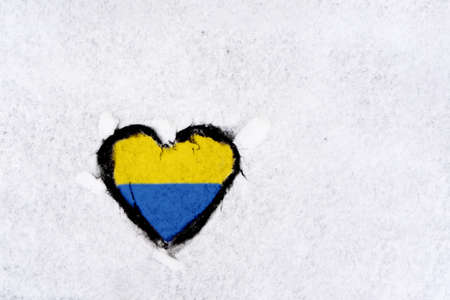 Flag of Ukraine themes idea design. high quality photoの写真素材