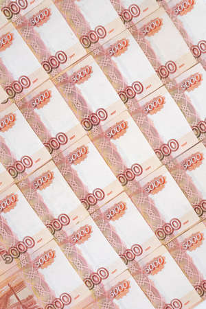 Russian money with a face value of five thousand rubles. Background from Russian money. high quality photoの写真素材