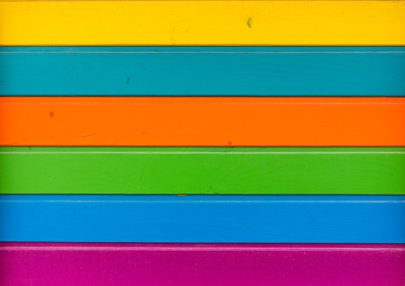 Colorful painted wood planks texture background. high quality photoの写真素材