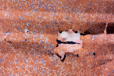 Panoramic grunge rusty metal texture, rust and oxidation metal background. old metal iron panel. high quality photoの写真素材
