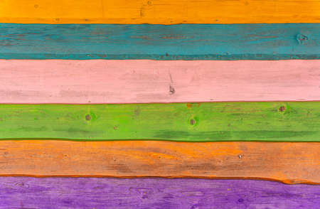 Colorful painted wood planks texture background. high quality photoの写真素材