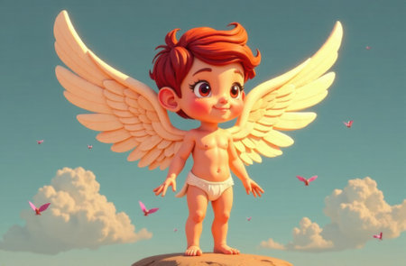 Watercolor "Cupid"の素材