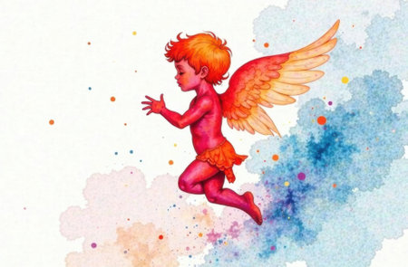 Watercolor "Cupid"の素材