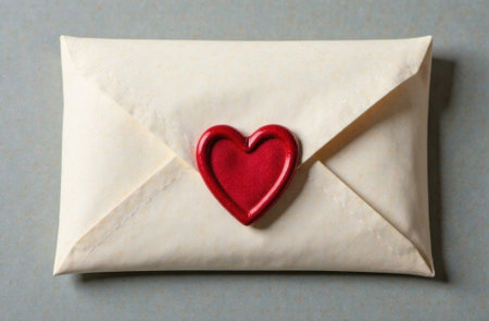 Love letter in an envelope, love concept, valentines dayの素材