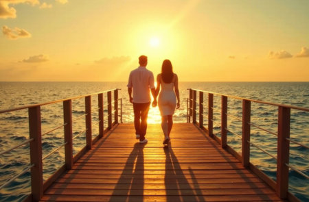 young couple man and woman hugging at sunset, love concept, valentines dayの素材