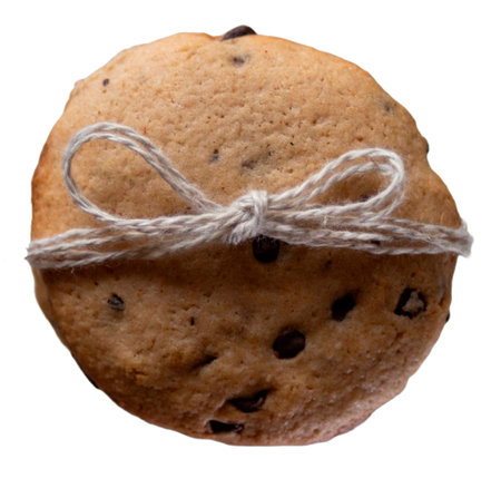 Top view of decorated chip cookie Graphic resource graphic for cooking magazine and cookie and cake...