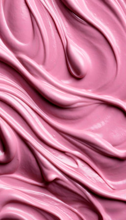 Cherry colored texture with creamy surface. Fresh fruit ice cream texture. AI generated. Ideal background for ads and gourmet promotions.Vertical format, ideal for social media posts.の素材