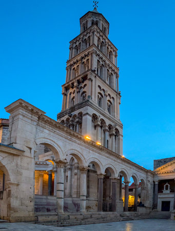 Cathedral of St. Domnius located in the Peristyle square. Split City declared World Heritage Site.Tourist sites full of history. Images for travel and tourism agencies. Copy spaceの写真素材