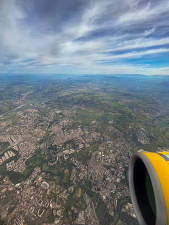 Vertical images of lush landscapes. Shows a peaceful countryside landscape, routes, and roads....