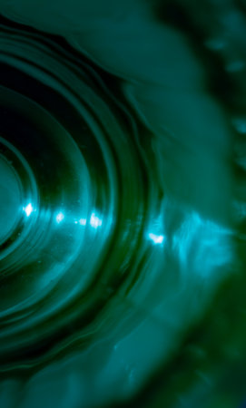 Background texture with transparency in blue-green tones. Real picture. Light and shadows. Ideal for social media, tech brands, and modern advertising visuals.の写真素材