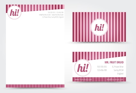 Set of Business Cards and Lettersのイラスト素材