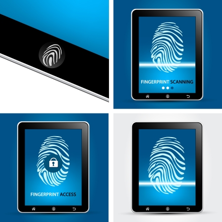 Fingerprint Scanning Device Conceptのイラスト素材