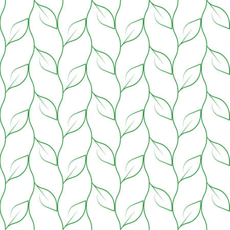 Green leaves seamless pattern. Minimalistic abstract nature wallpaper designのイラスト素材