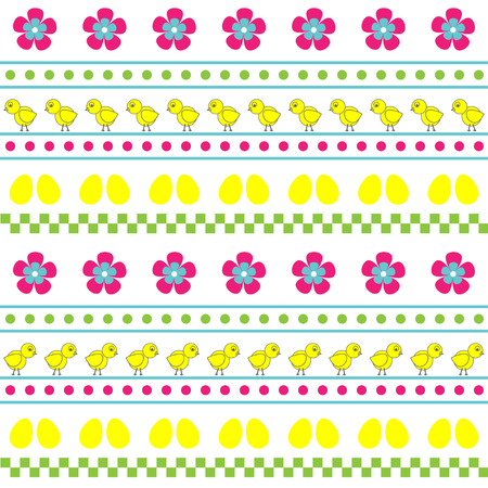 Easter seamless multicolor pattern. Can be used for greeting card, textile etc.のイラスト素材