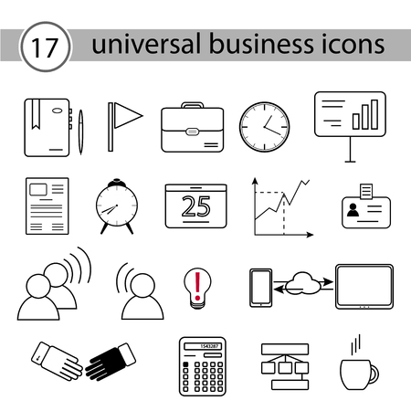 Set of Universal  Business Icons For Web and Mobileのイラスト素材
